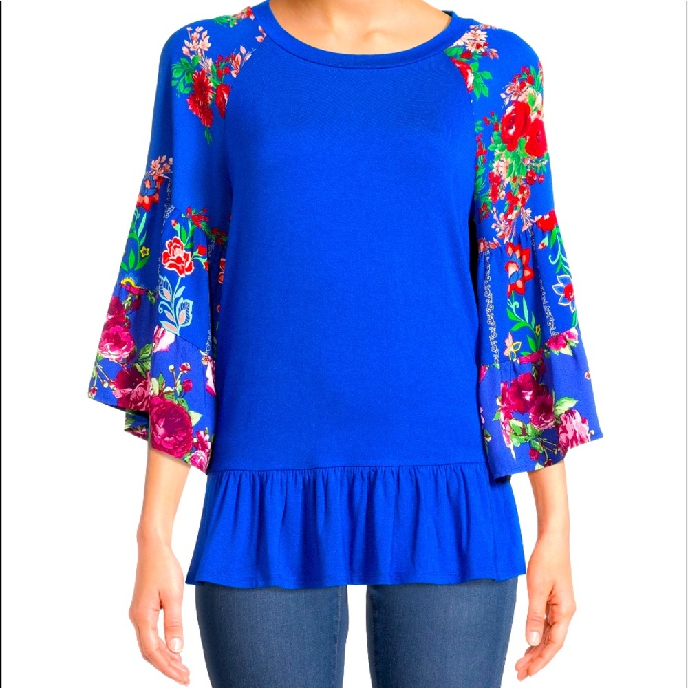 Bright blue Pioneer Woman Blouse Size L